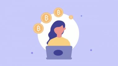 Dizüstü bilgisayar kullanan genç kadın.