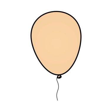 balon helyum dekorasyonu izole edilmiş simge