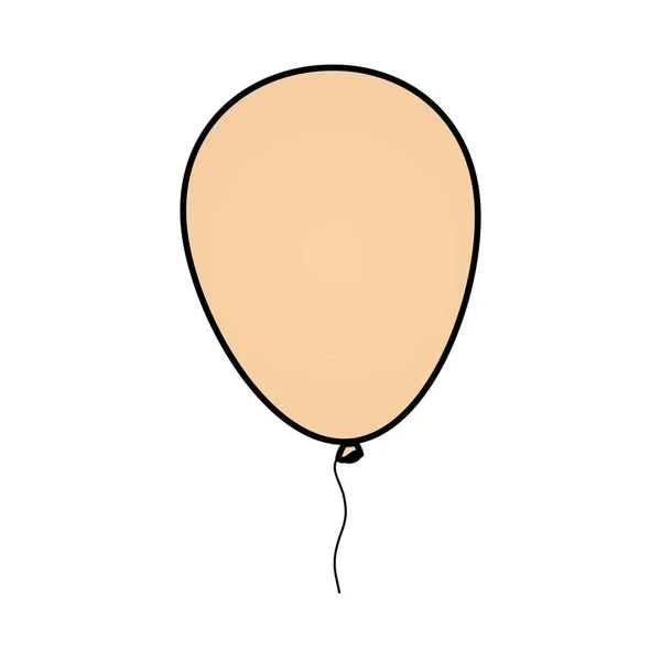 Ballon Helium Dekoration Ikone isoliert — Stockvektor