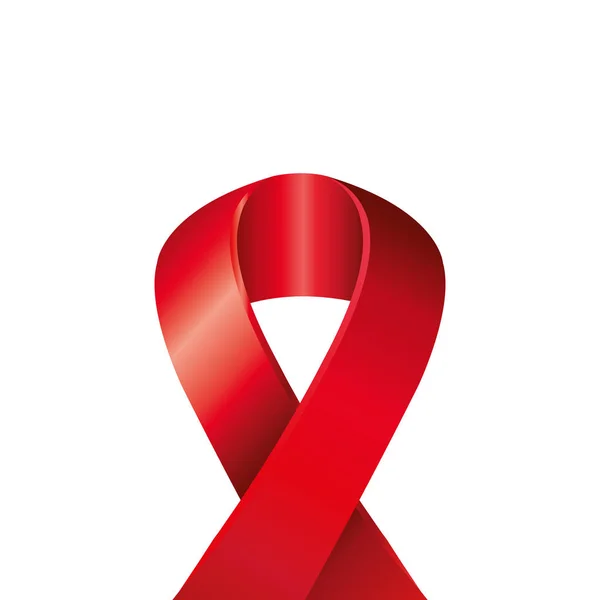 Aids day awareness ribbon isolated icon — Stock Vector