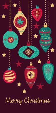 Mutlu noel kartları taşakları asılı