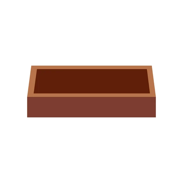 Progettazione vettore scatola di legno negozio isolato — Vettoriale Stock