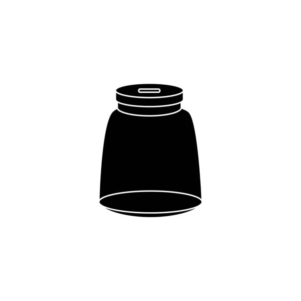 Moneybox 의 silhouette 고립된 아이콘 — 스톡 벡터