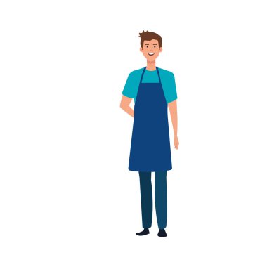 İzole satıcı adam vektör tasarımı