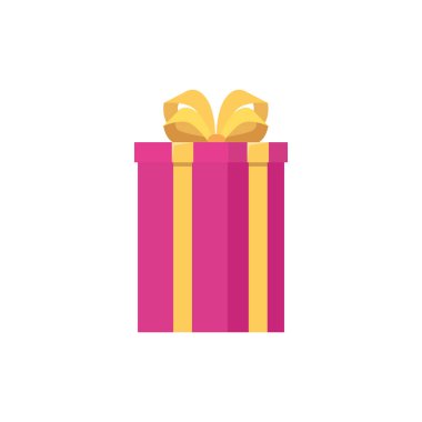 Sarı papyon vektör tasarımlı münferit bir hediye.