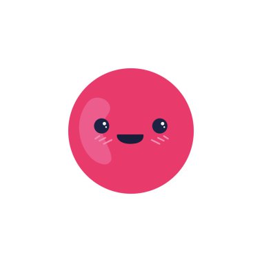 Kawaii küre karikatür vektör tasarımı
