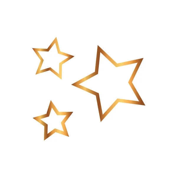 Set of stars luxury isolated icon — Stock Vector