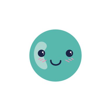 Kawaii küre karikatür vektör tasarımı