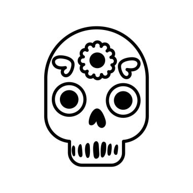 kafatası maskesi boyalı simge