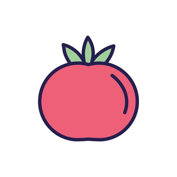 Fresh tomato vegetable fill style icon — Stock Vector