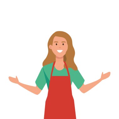 İzole satıcı kadın vektör tasarımı