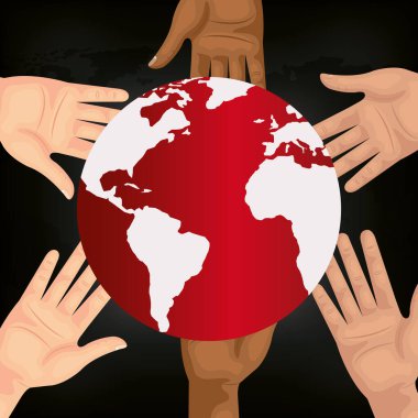 Dünya gezegeninde elle izole edilmiş simge