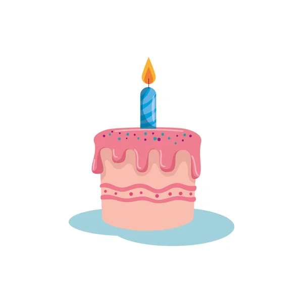 Feliz cumpleaños pastel vector de diseño — Vector de stock