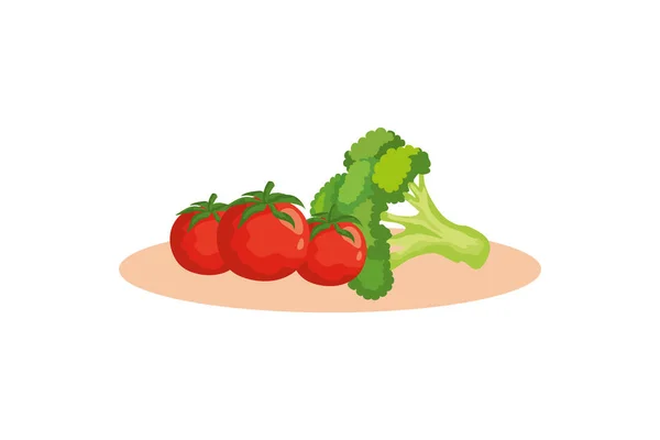 Icono aislado vegetal fresco y saludable — Vector de stock