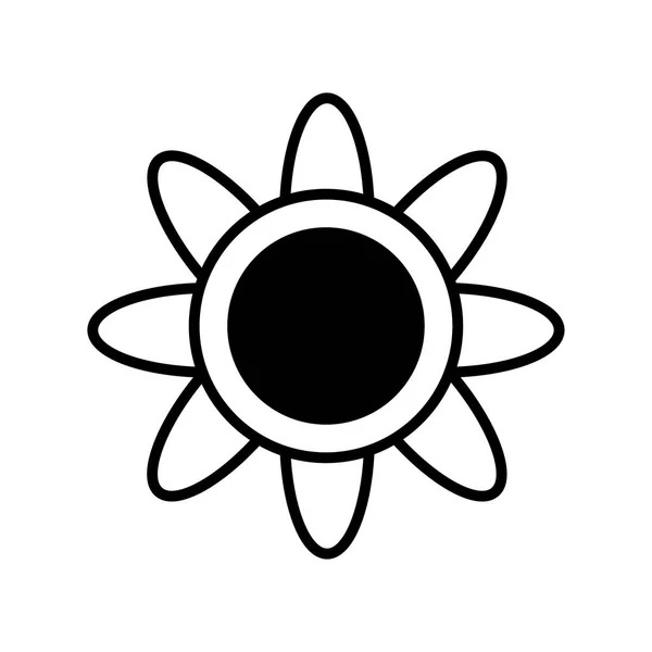 Krásná květinová ozdobná ikona — Stockový vektor