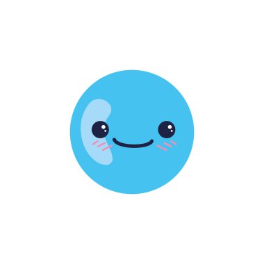 Kawaii küre karikatür vektör tasarımı