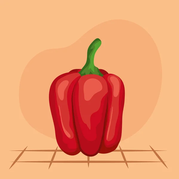 Poivron rouge végétal vecteur design — Image vectorielle