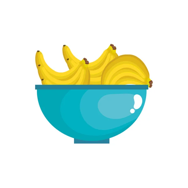 Isolierte Bananen Fruchtvektordesign — Stockvektor