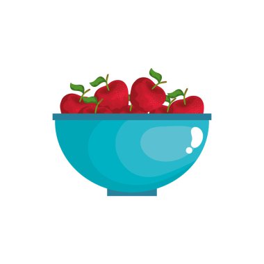 İzole edilmiş elma meyve vektör tasarımı