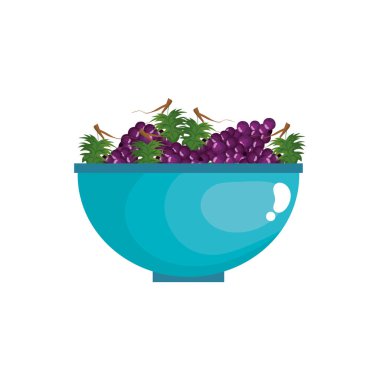 İzole üzüm meyve vektör tasarımı