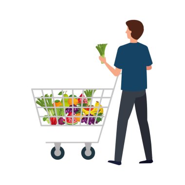 İzole alıcı adam vektör tasarımı