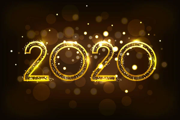 Affisch för gott nytt år 2020 — Stock vektor