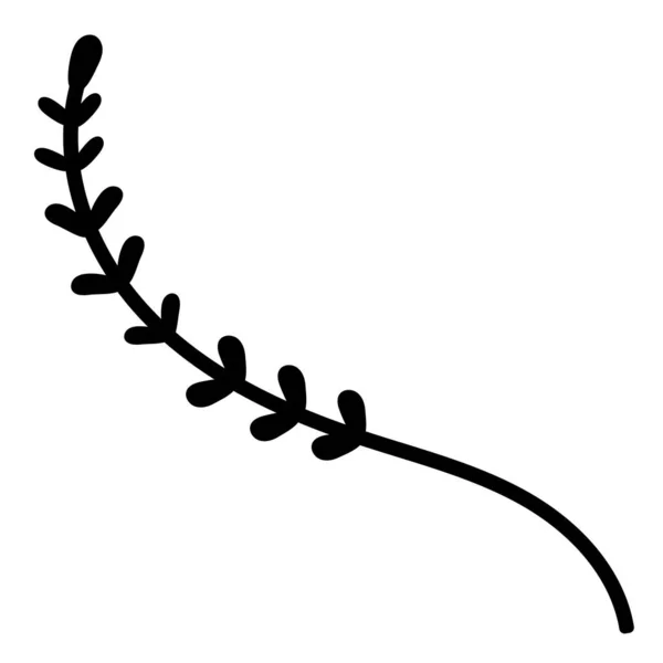 Gren med blad växt ikon — Stock vektor