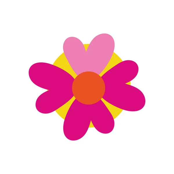 Belo jardim de flores ícone decorativo — Vetor de Stock