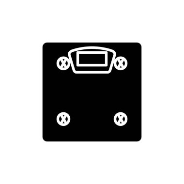 Ölçek ölçüsü silueti izole edilmiş ağırlık simgesi