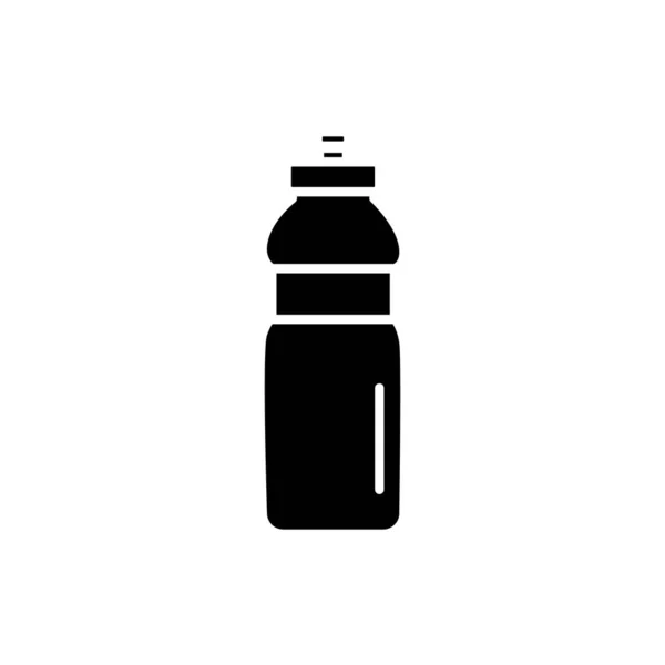 Silhouette of bottle water plastic isolated icon — Stock Vector