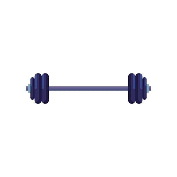Hantelutrustning gym isolerad ikon — Stock vektor