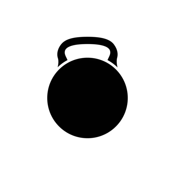 Silhouette of dumbbell equipment gym isolated icon — Stock Vector