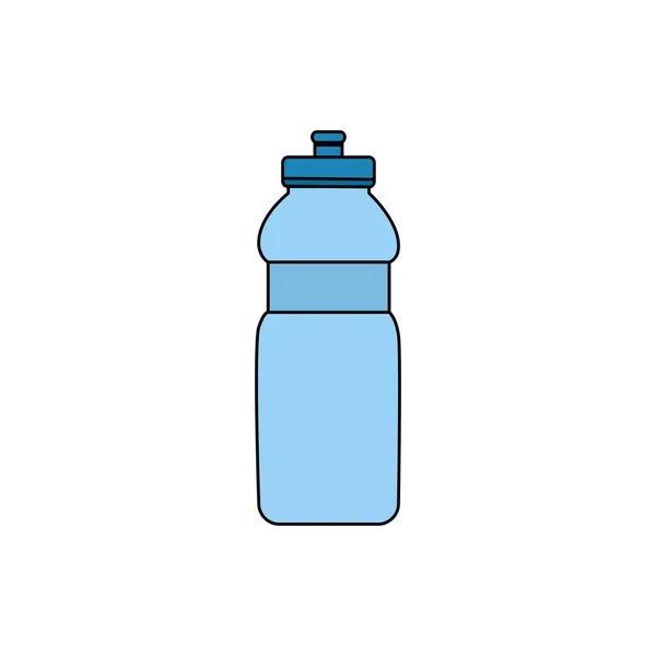 Botella agua plástico aislado icono — Vector de stock