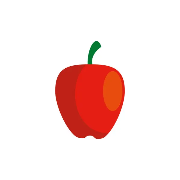 Manzana fresca icono aislado fruta — Vector de stock