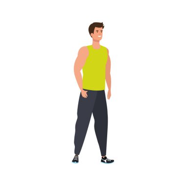 Genç adam atlet avatar karakteri