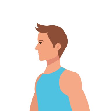 Genç adam atlet avatar karakteri