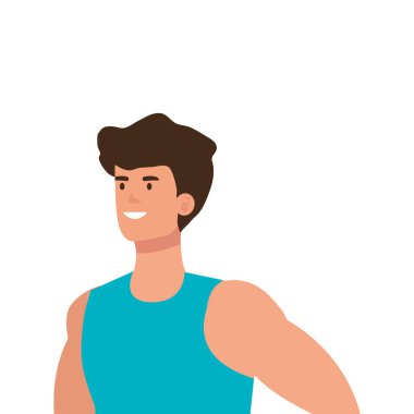 Genç adam atlet avatar karakteri