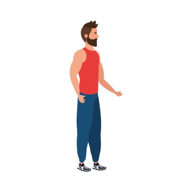 Genç adam atlet avatar karakteri