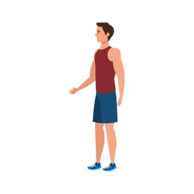 Genç adam atlet avatar karakteri