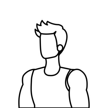 Genç adam atlet tarzı simge