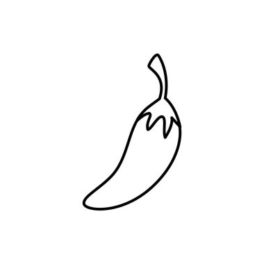 Kırmızı biber taze sebze çizgisi simgesi