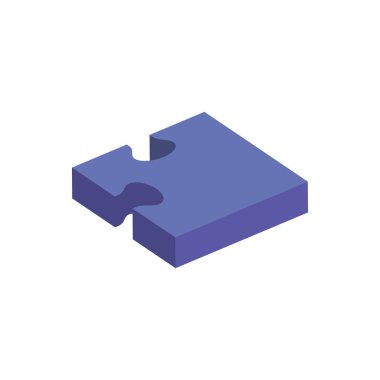 Yapboz parçasının izole edilmiş simgesi