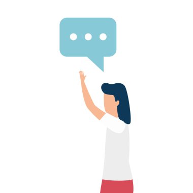 İzole edilmiş iş kadını avatar vektör tasarımı