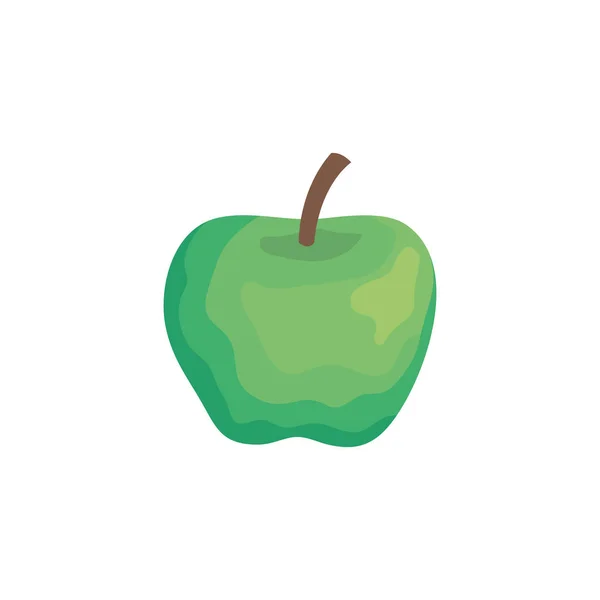 Manzana fresca icono aislado fruta — Archivo Imágenes Vectoriales