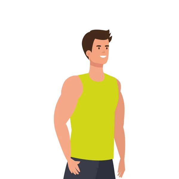 Joven hombre atleta avatar carácter — Archivo Imágenes Vectoriales