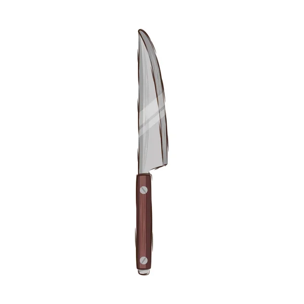 Cuchillo cubertería herramienta aislado icono — Vector de stock