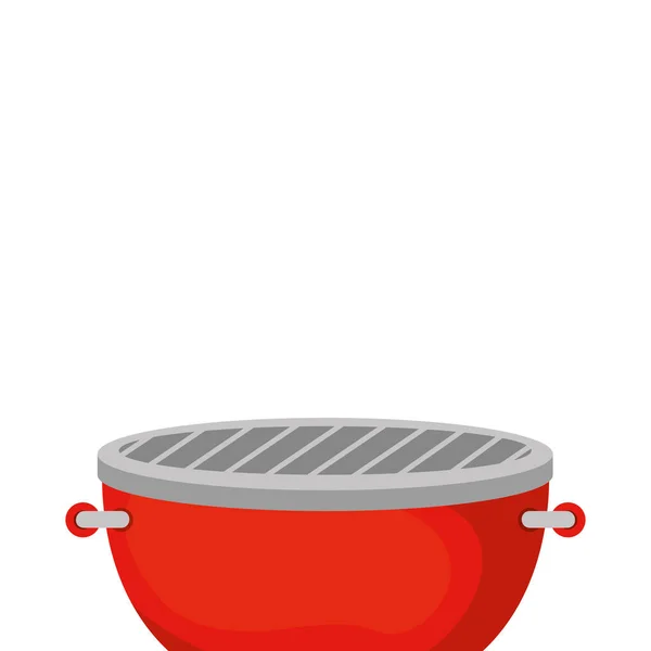 Oven barbecue equipment isolated icon — Stock Vector