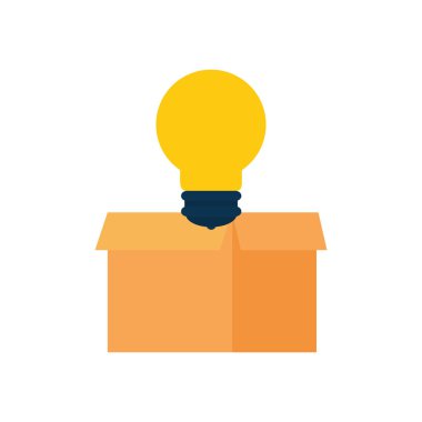 Ampul ve kutu vektör tasarımı