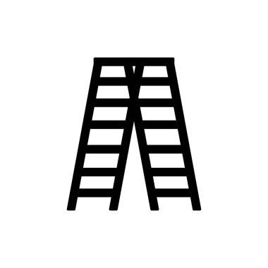 İzole merdiven ikon vektör tasarımı