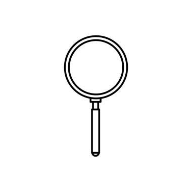 İzole lupe ikon vektör tasarımı